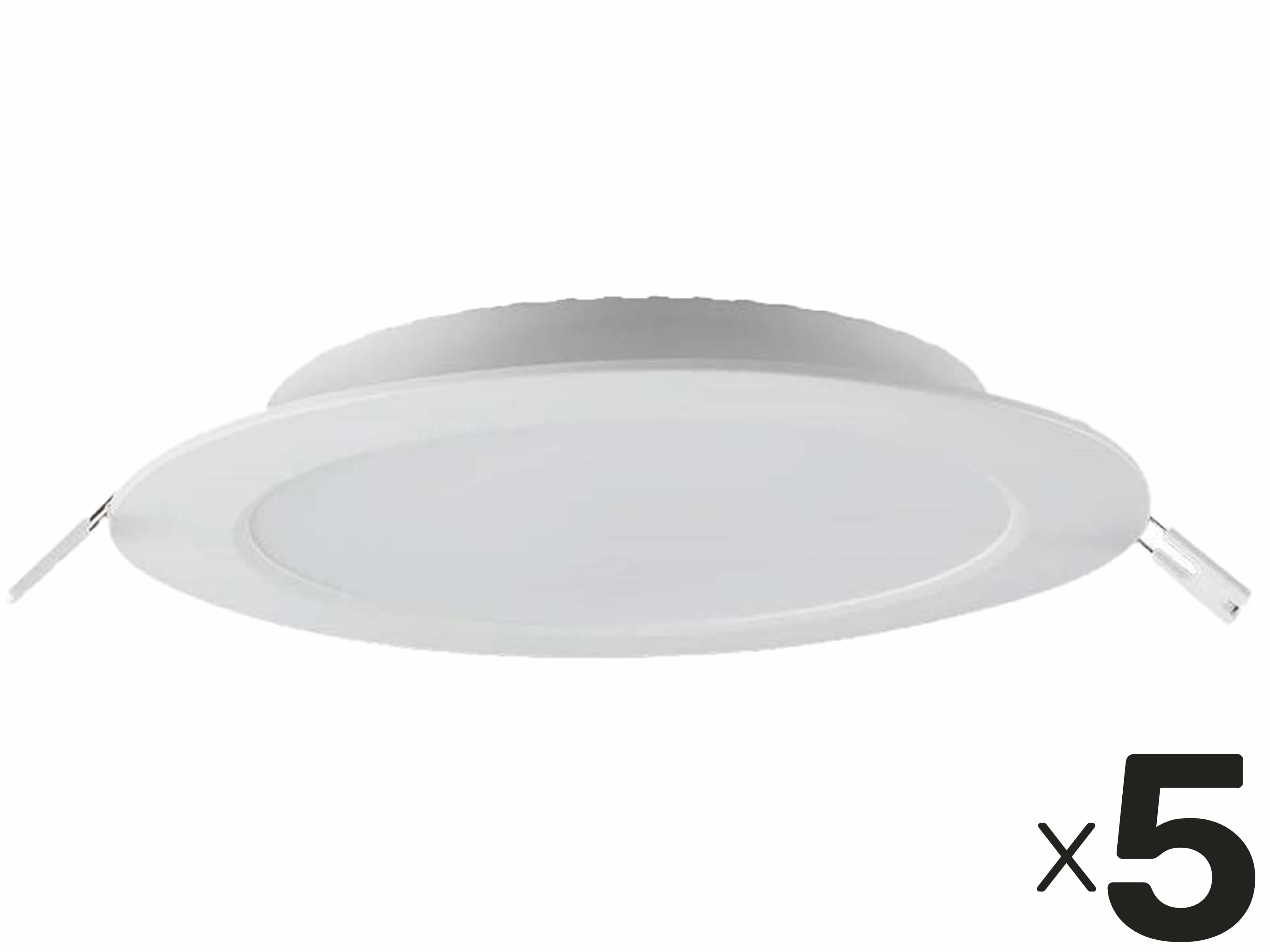 V-TAC LED-Einbauleuchte VT-61024, EEK: F, 24 W, 2500 lm, 3000 K, 5 Stück