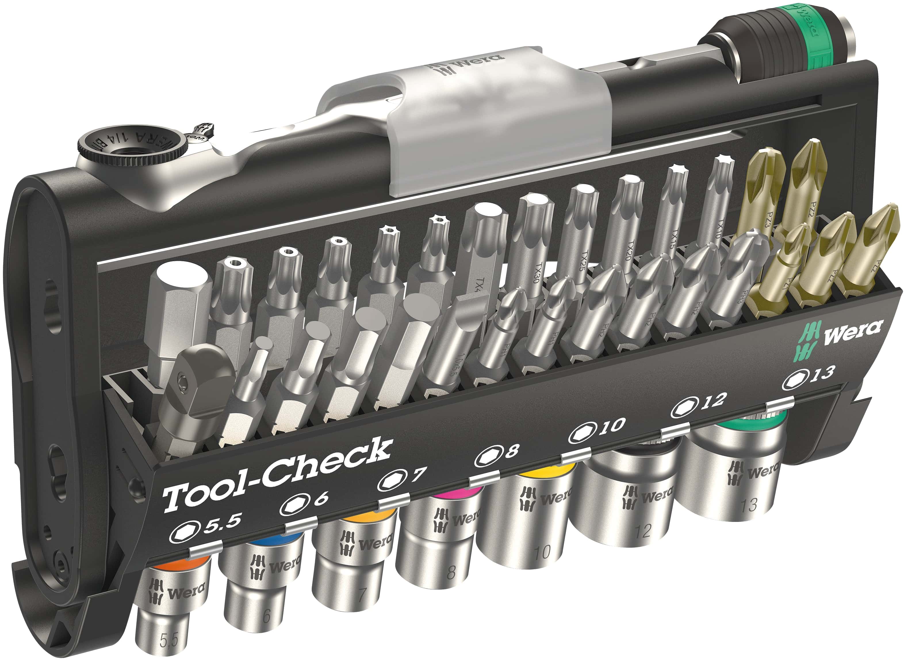 WERA Bit-Set, 05073220001, Tool-Check 1 SB, 38-teilig