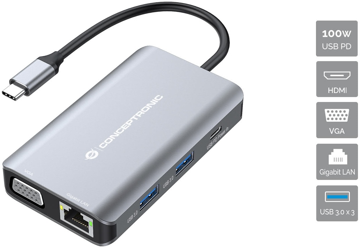 Conceptronic Dockingstation DONN21G 7-in-1