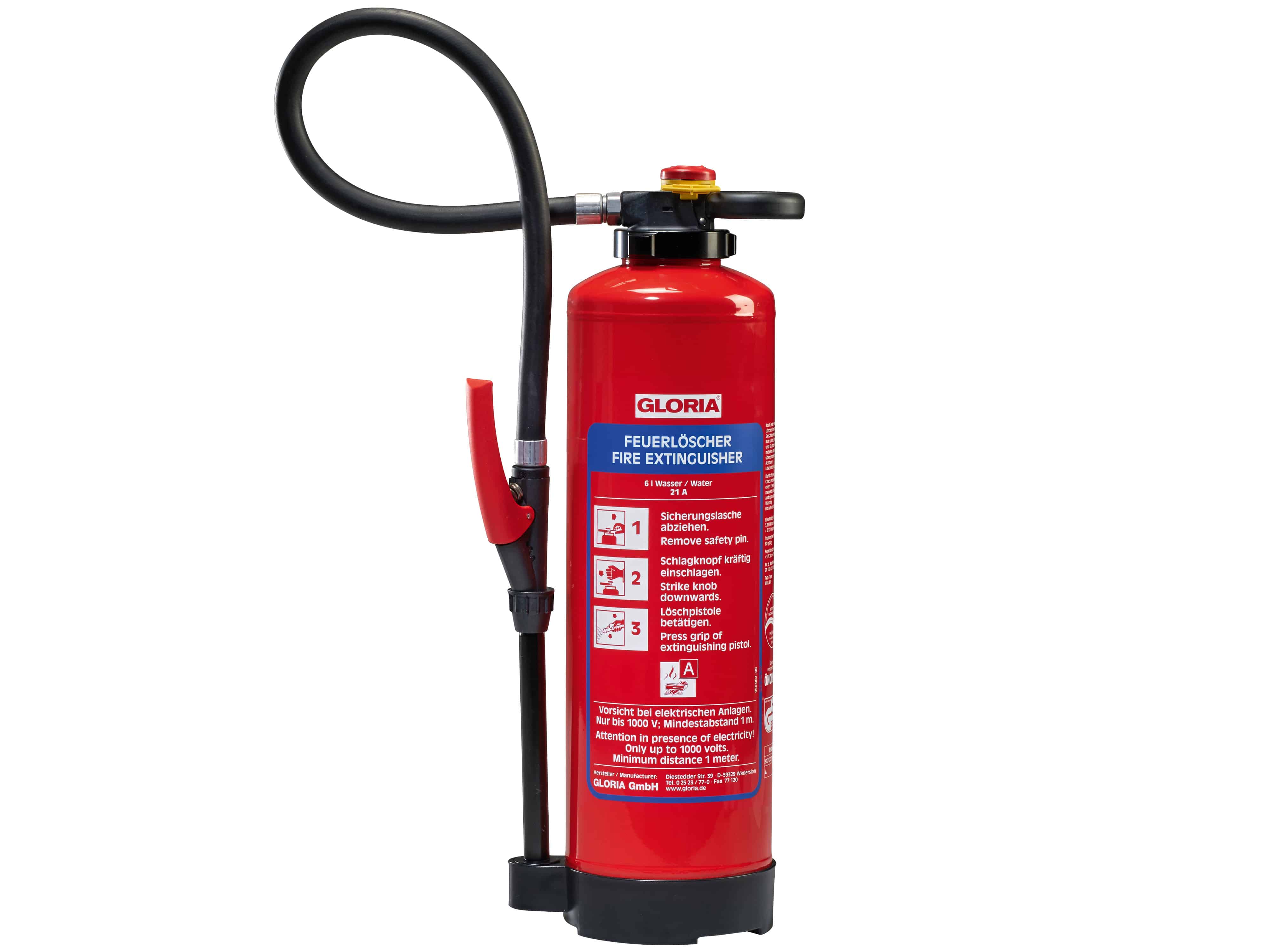 GLORIA Feuerlöscher, WKL6 PRO, Fluorfrei, 6 l, für Lithium-Ionen-Akkus