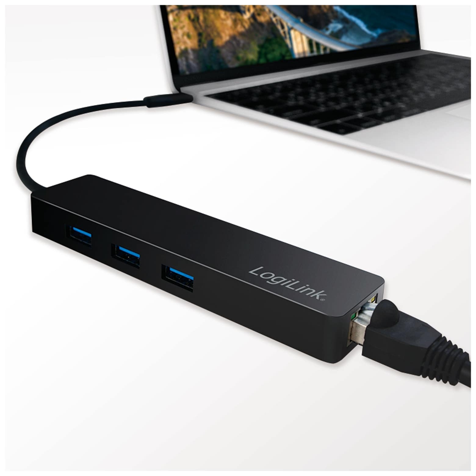 LOGILINK USB3.1 Typ-C Hub UA0313, 3x USB-A, RJ-45