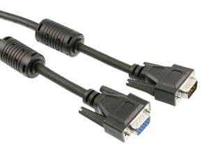 VGA-Anschlusskabel, Verlängerung, 1,8 m, schwarz
