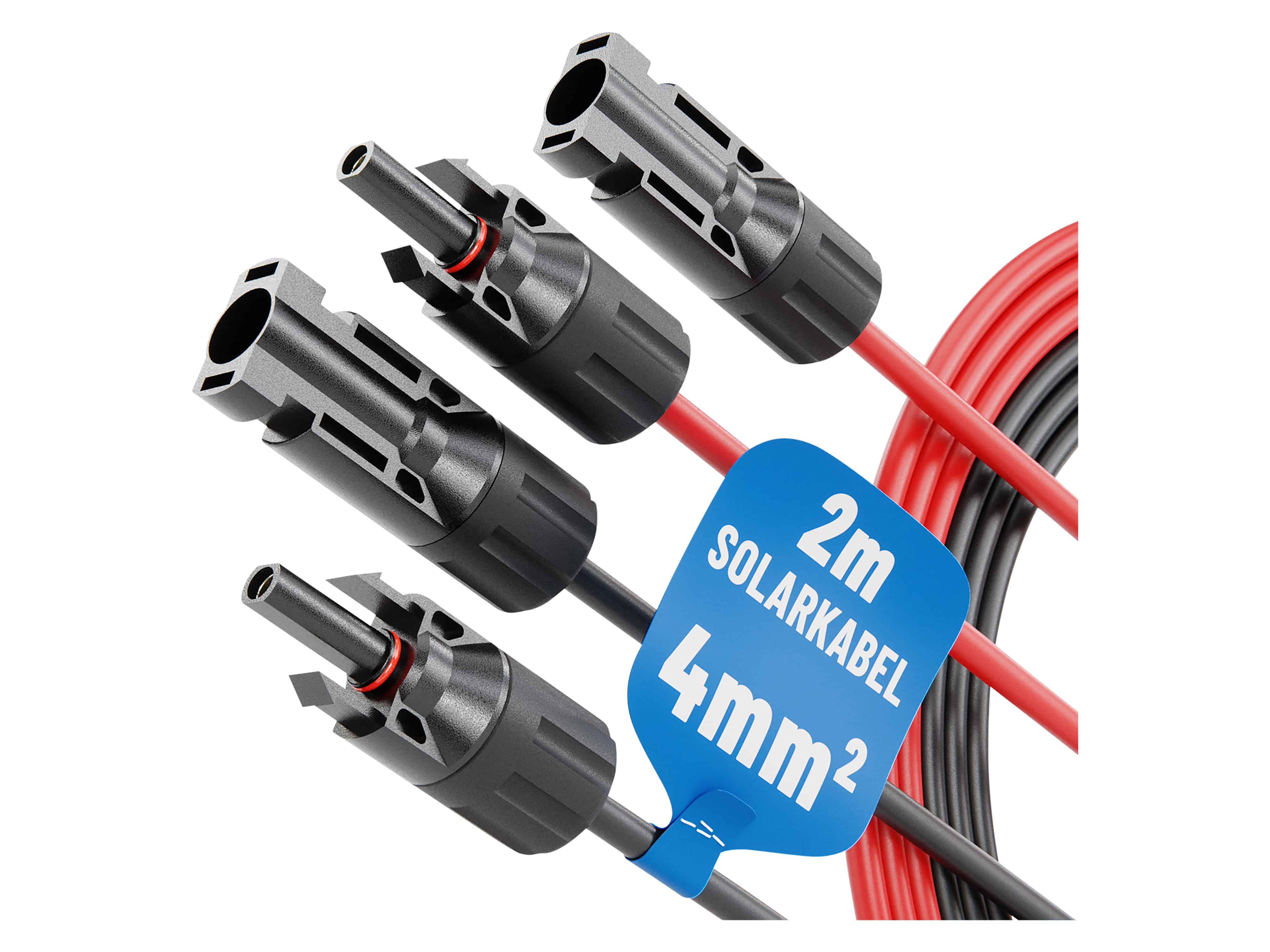 ABSINA Solarkabel-Set 910001, MC4, 2x 2 m, 4 mm²