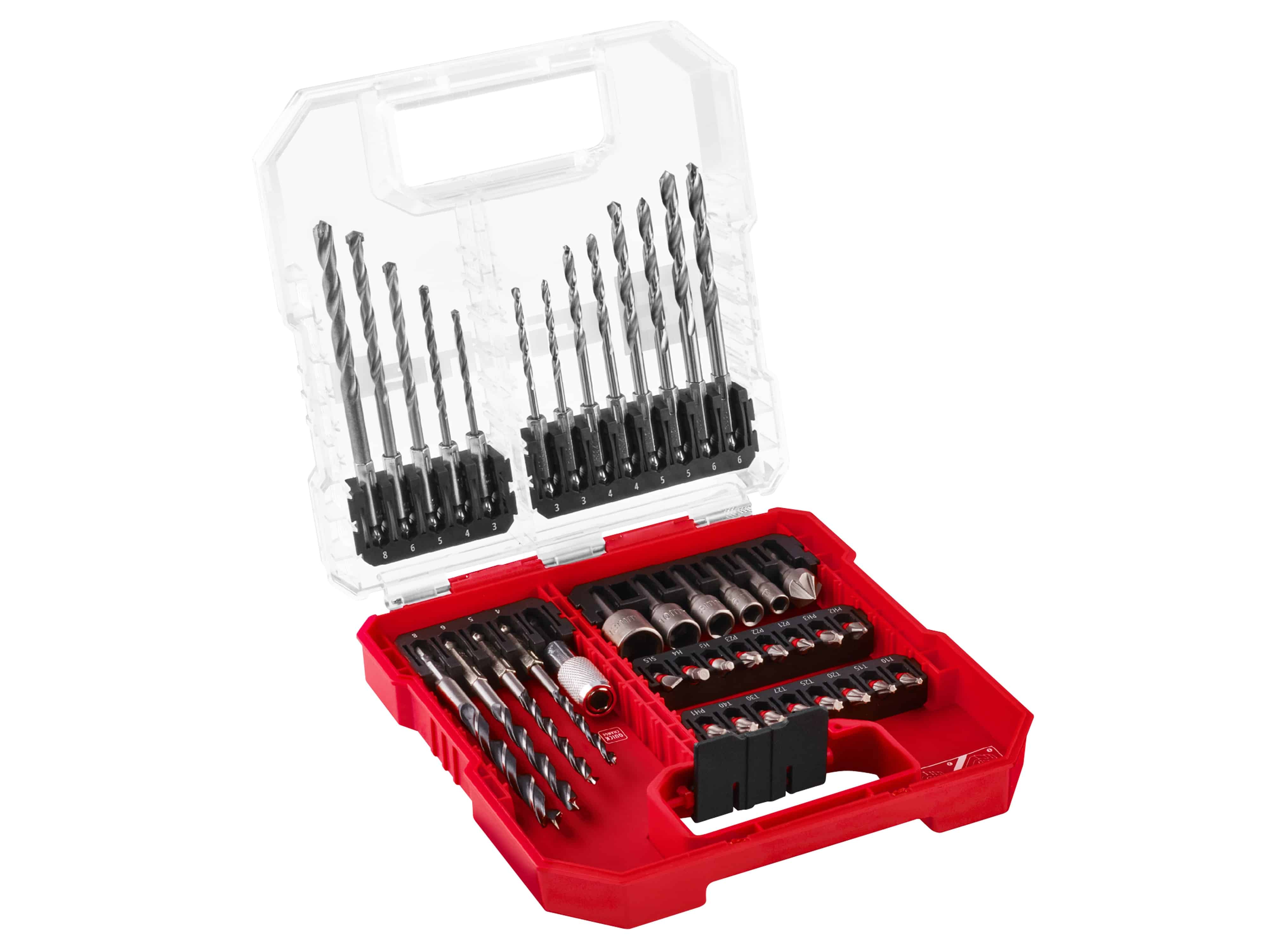 EINHELL Bit- & Bohrer-Set, 109053, L-Case, 40-teilig